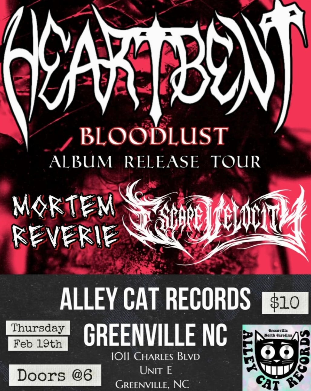 Concert Recap: Heartbent's "Bloodlust" Tour in Greenville, NC (2/19/2026)