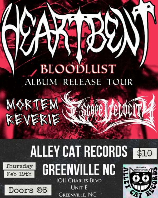 Concert Recap: Heartbent's "Bloodlust" Tour in Greenville, NC (2/19/2026)